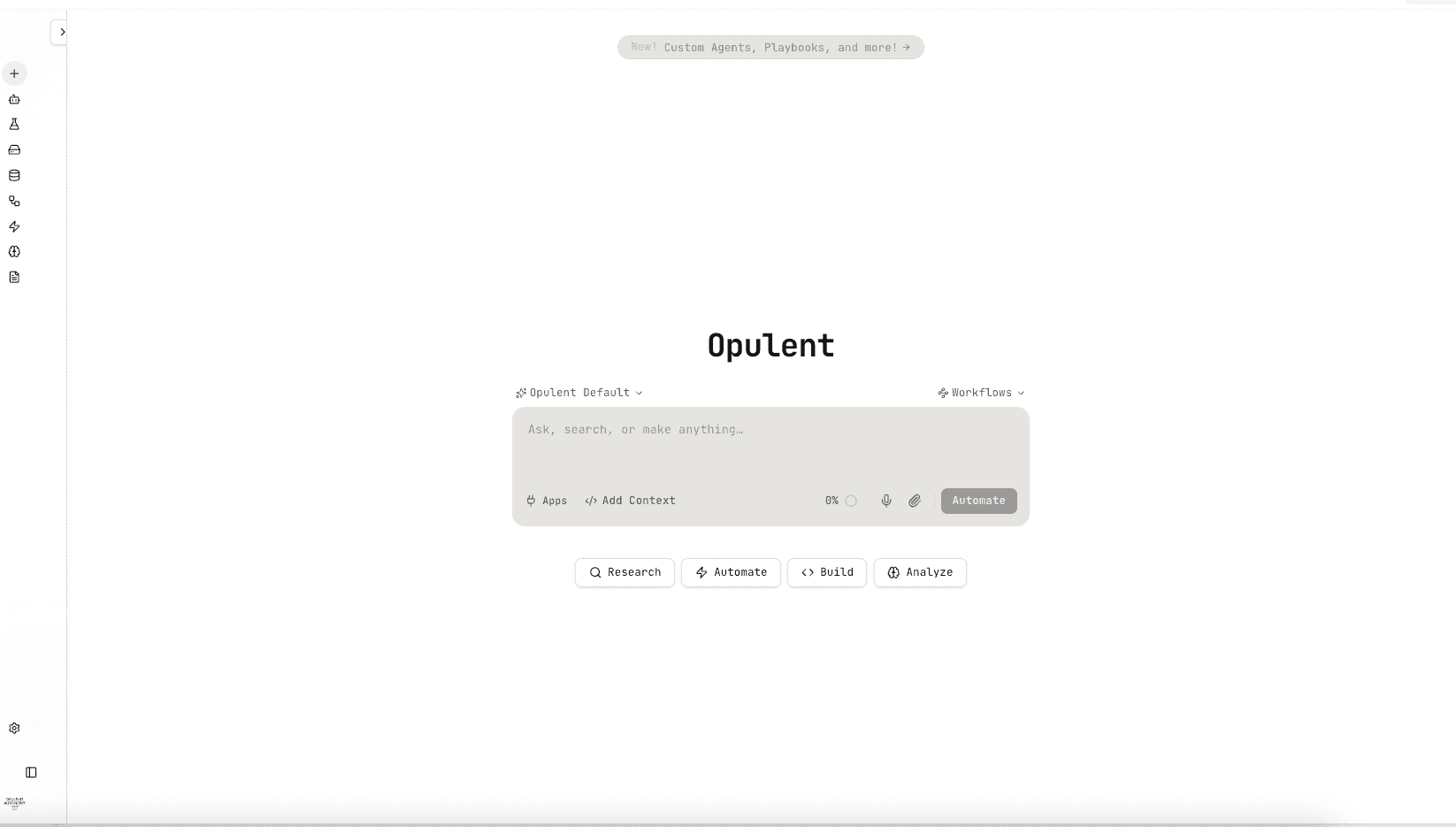 Opulent OS dashboard preview