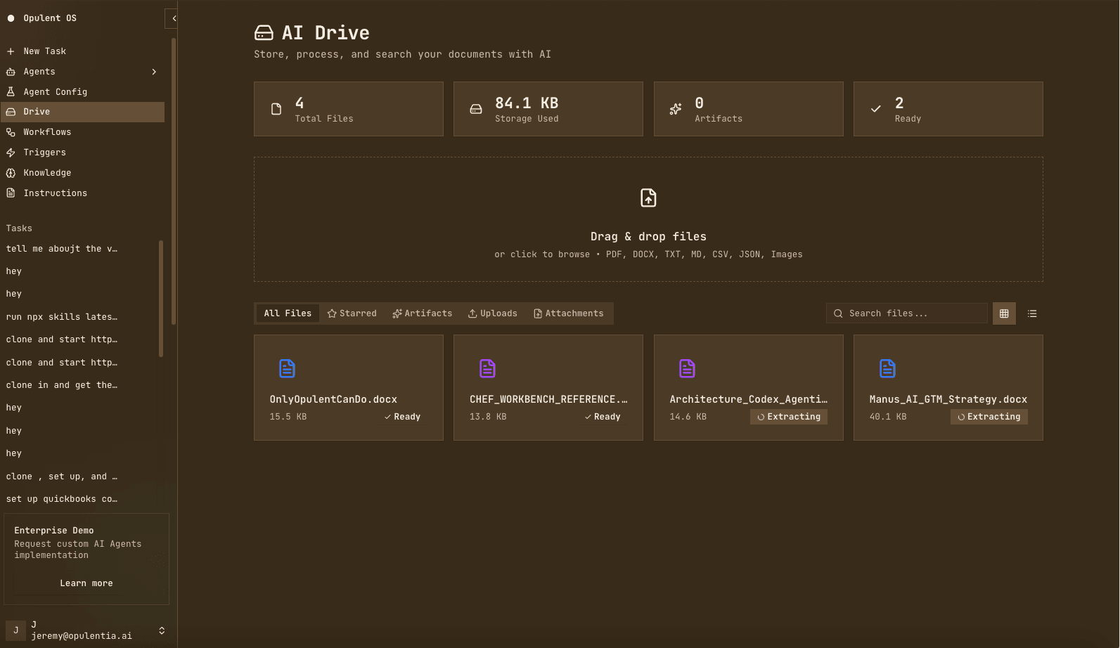 Opulent AI Drive - Document Storage and Processing