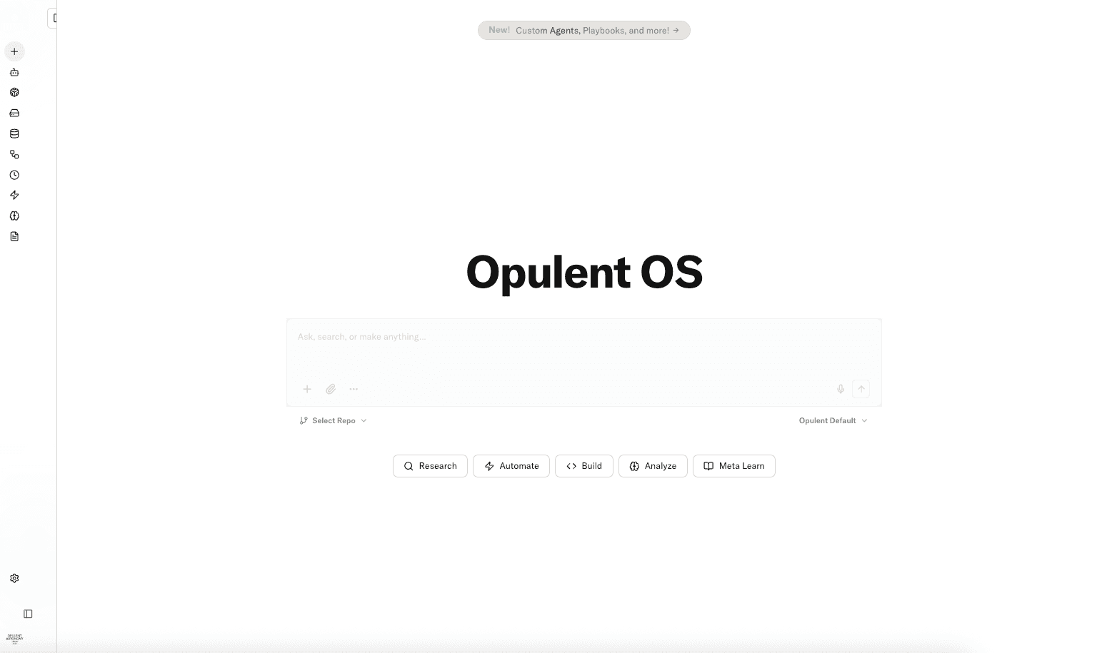 Opulent OS interface